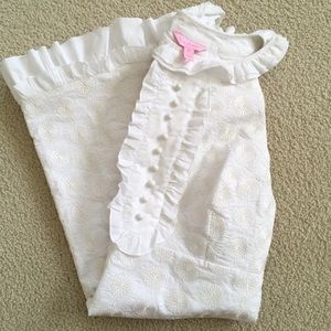 STUNNING Lilly Pulitzer white ruffle dress 8